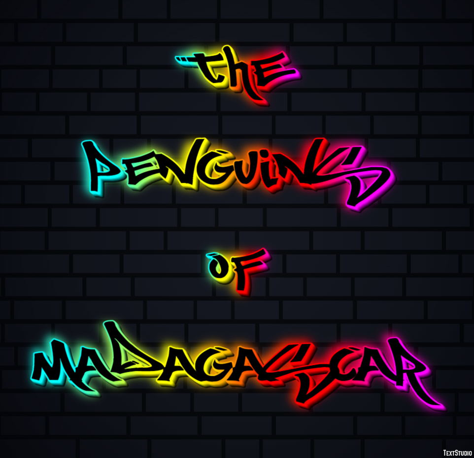 The Penguins of Madagascar Text effect