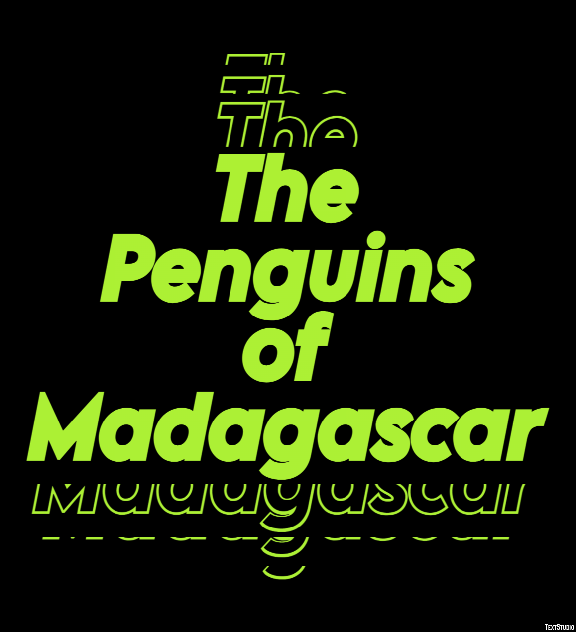 The Penguins of Madagascar Text Effect