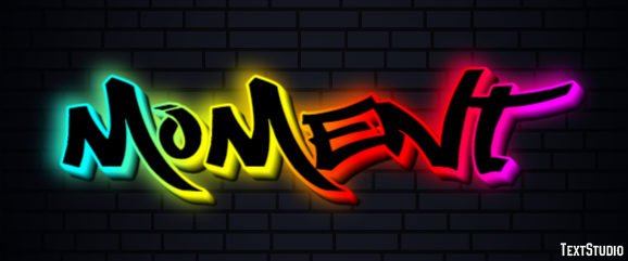 Moment Text effect