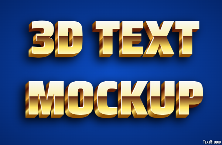3d Text Mockup Efecto de Texto