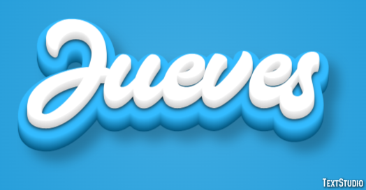 Jueves Efecto de Texto