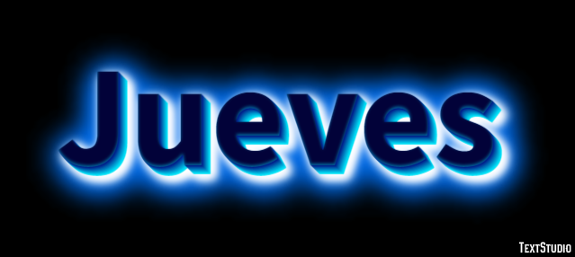 Jueves Efecto de texto