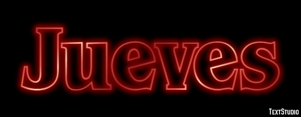 Jueves Efecto de texto