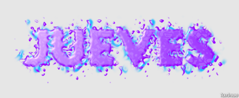 Jueves Efecto de texto