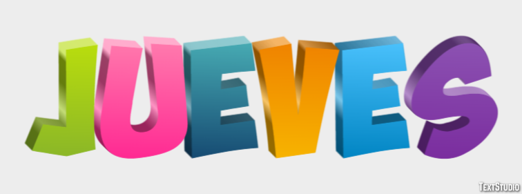 Jueves Efecto de Texto