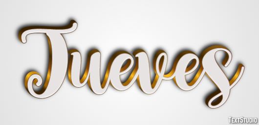 Jueves Efecto de texto