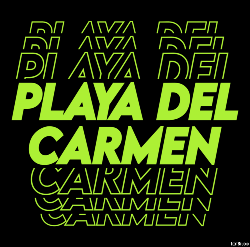 Playa del Carmen Efekt tekstowy