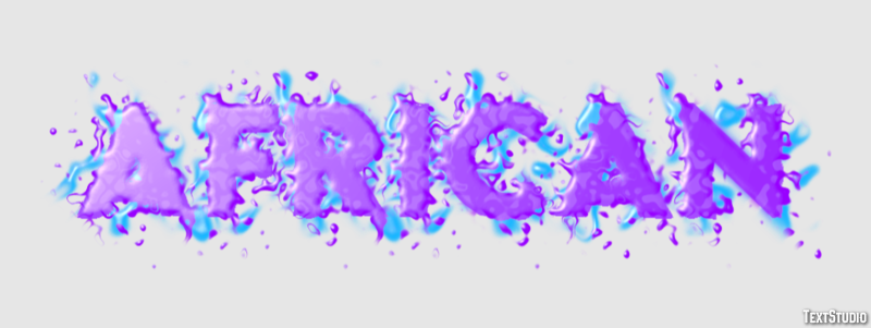 African Text effect