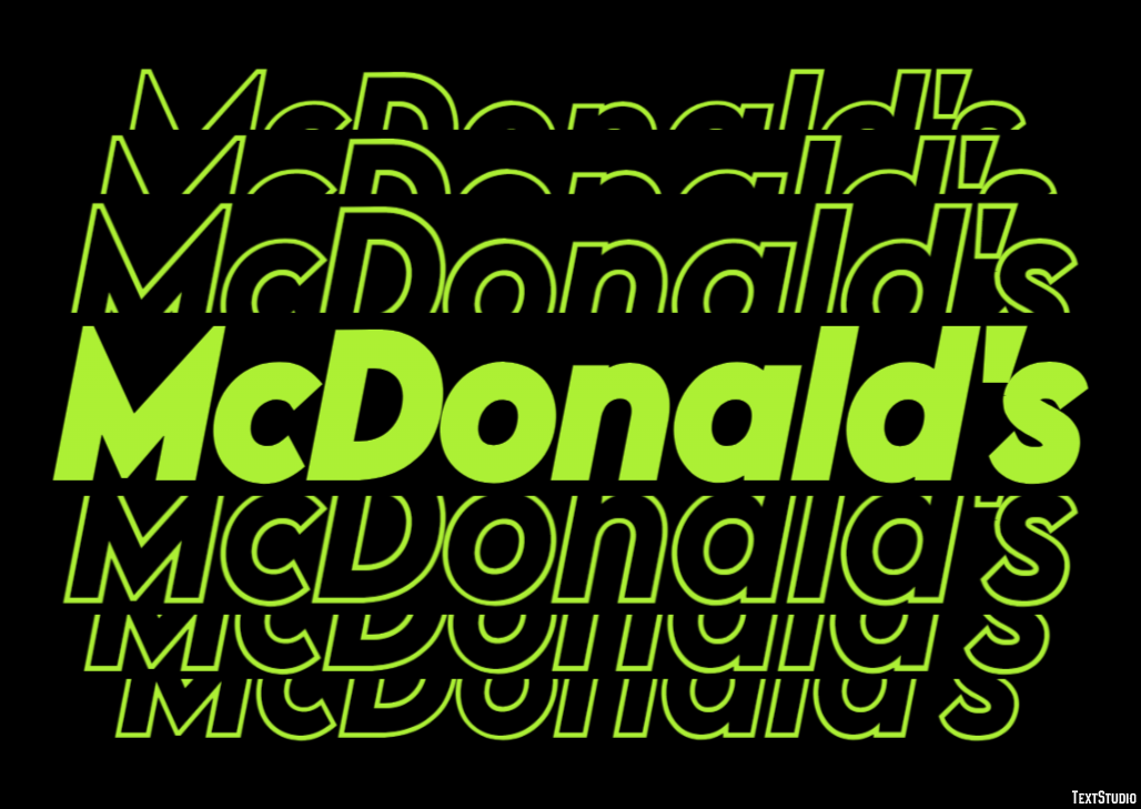 McDonald's Tekst Effect