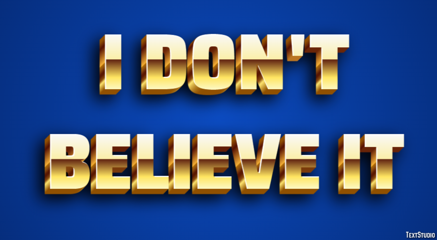 I don't believe it Metin Efekti