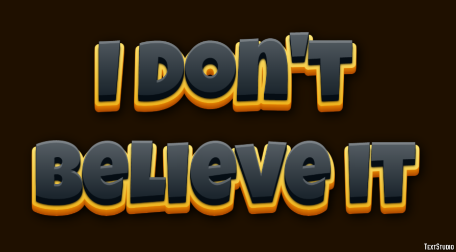 I don't believe it Text Effect