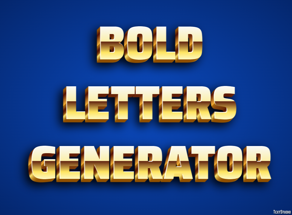 Bold Letters Generator Effet de Texte