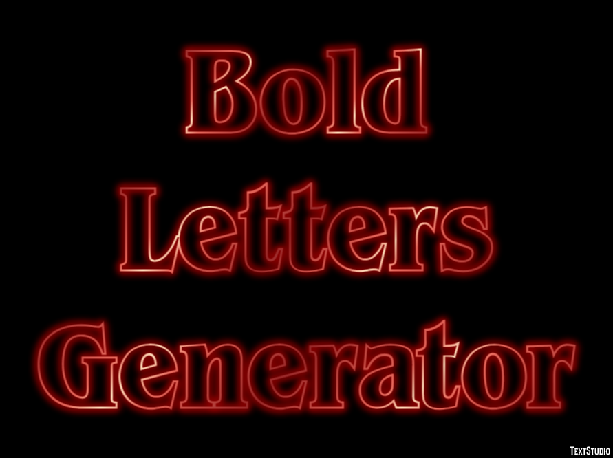 Bold Letters Generator Effet de Texte