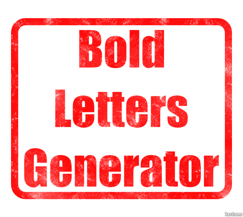 Bold Letters Generator Efeito de texto
