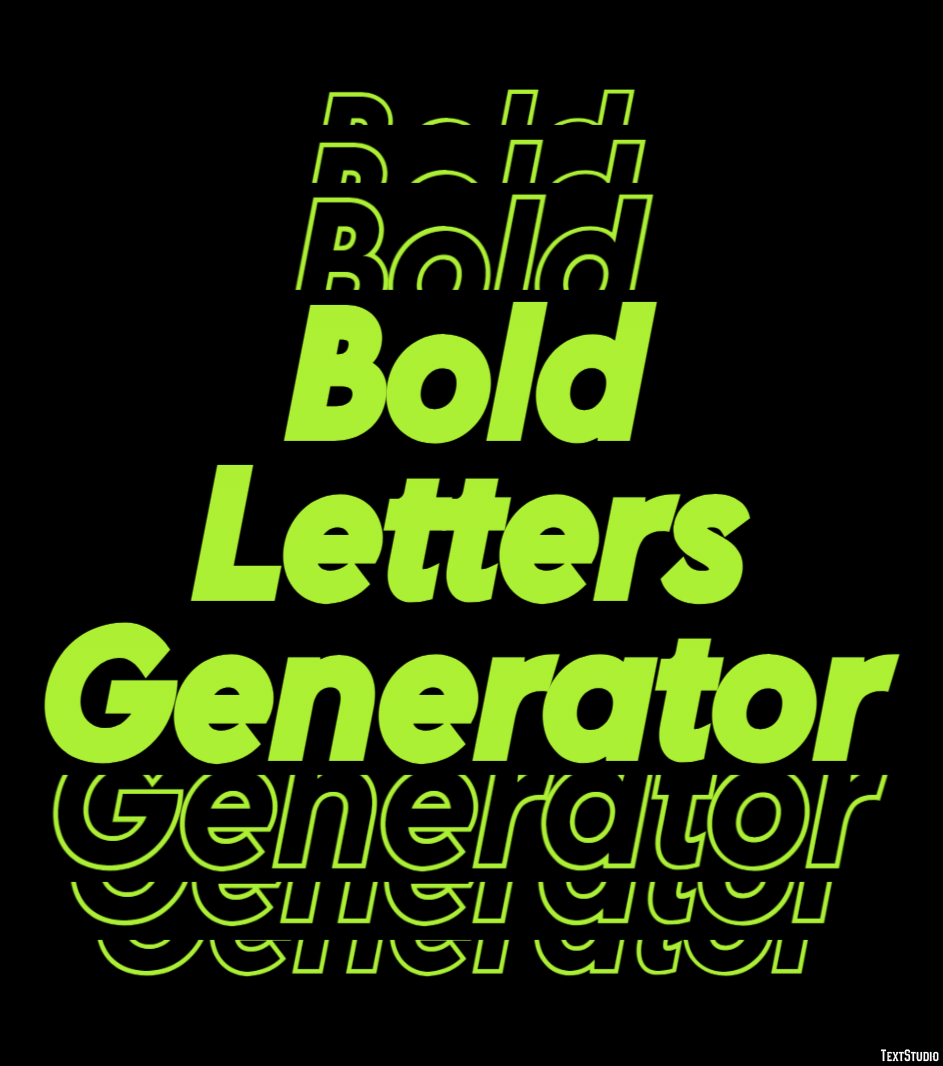 Bold Letters Generator Efeito de texto