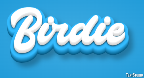 Birdie Efecto de Texto