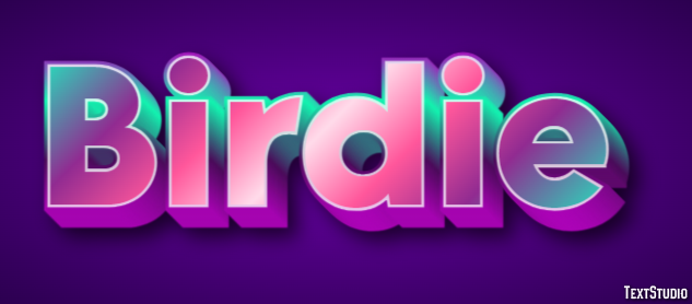Birdie Efecto de Texto