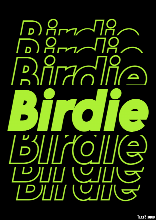 Birdie Text Effect