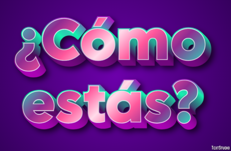 ¿Cómo estás? Texteffekt