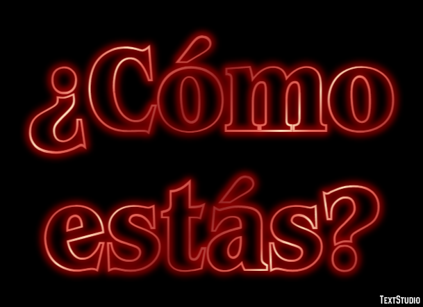 ¿Cómo estás? Texteffekt