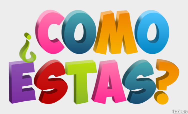¿Cómo estás? Texteffekt