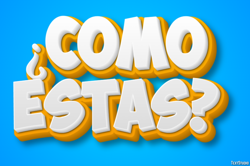 ¿Cómo estás? Texteffekt