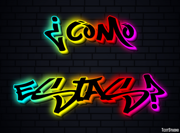 ¿Cómo estás? Texteffekt
