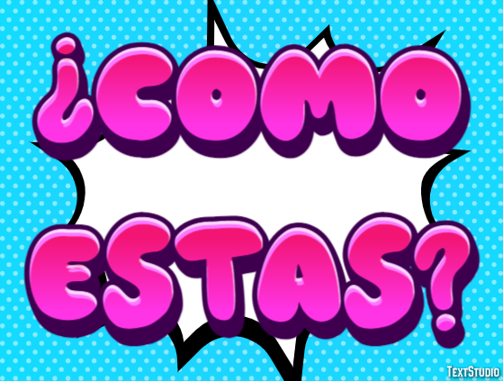 ¿Cómo estás? Texteffekt