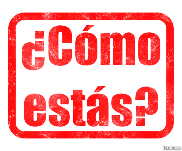 ¿Cómo estás? Texteffekt