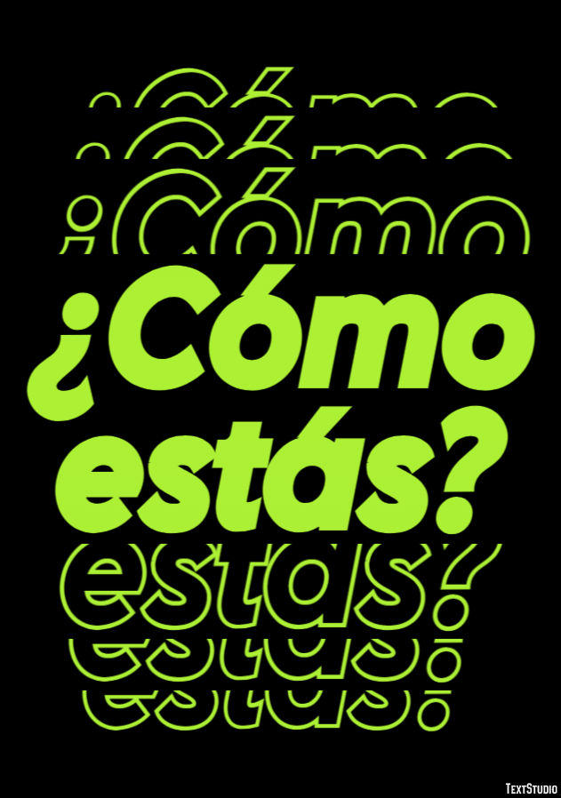 ¿Cómo estás? Texteffekt