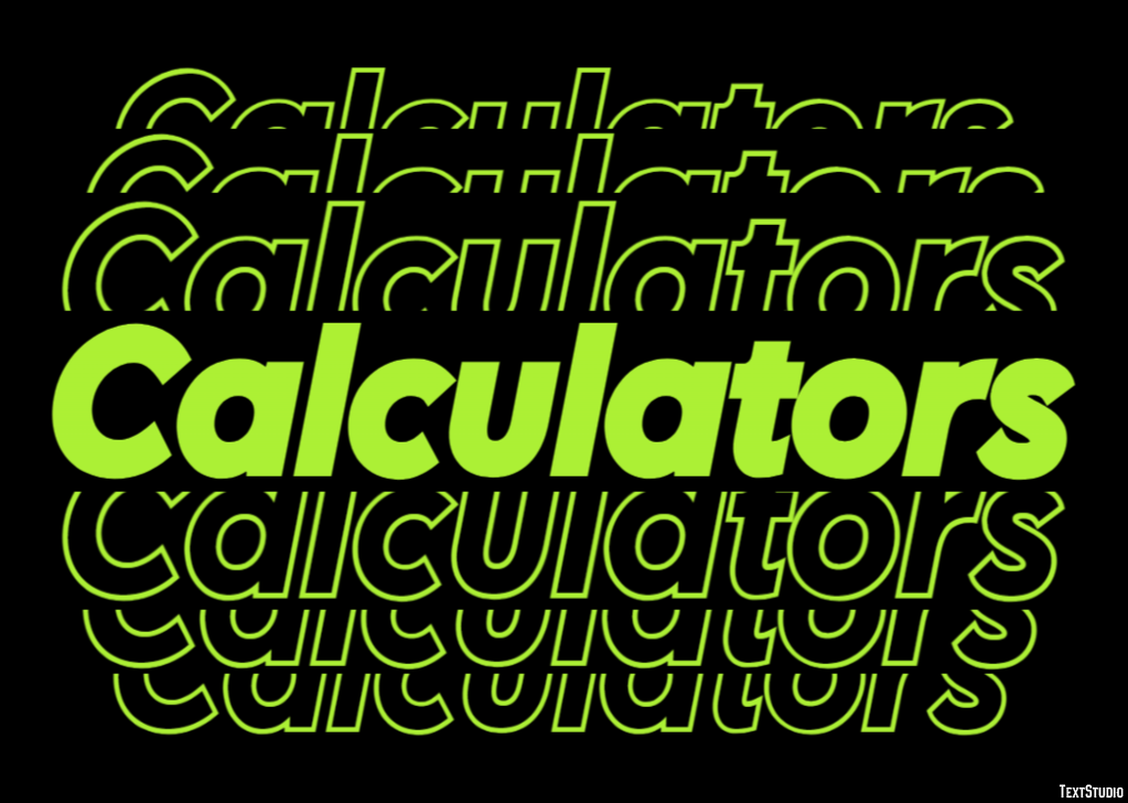 Calculators Текстовый эффект