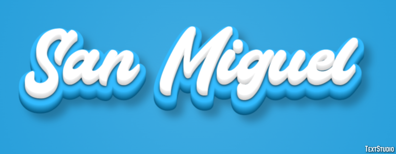 San Miguel Effet de Texte