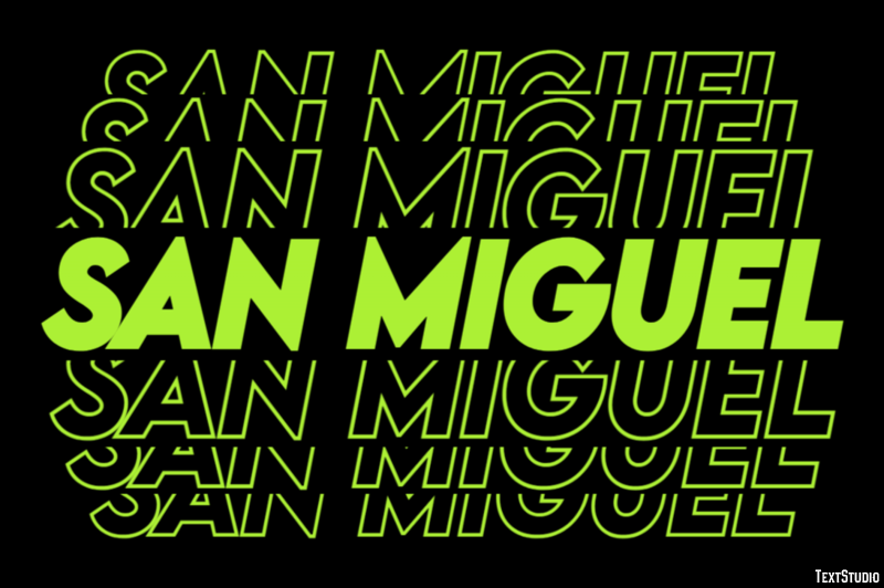 San Miguel Efekt tekstowy