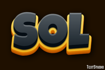 Sol Efeito de texto