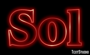 Sol Efeito de texto