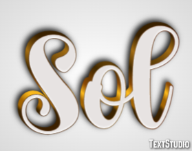 Sol Efeito de texto