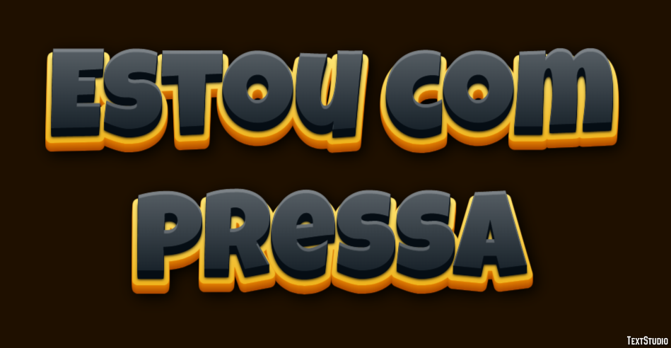 Estou com pressa Эффект текста