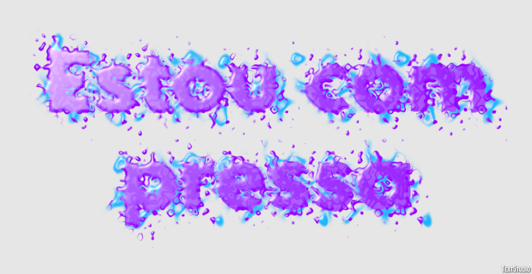 Estou com pressa Efeito de texto