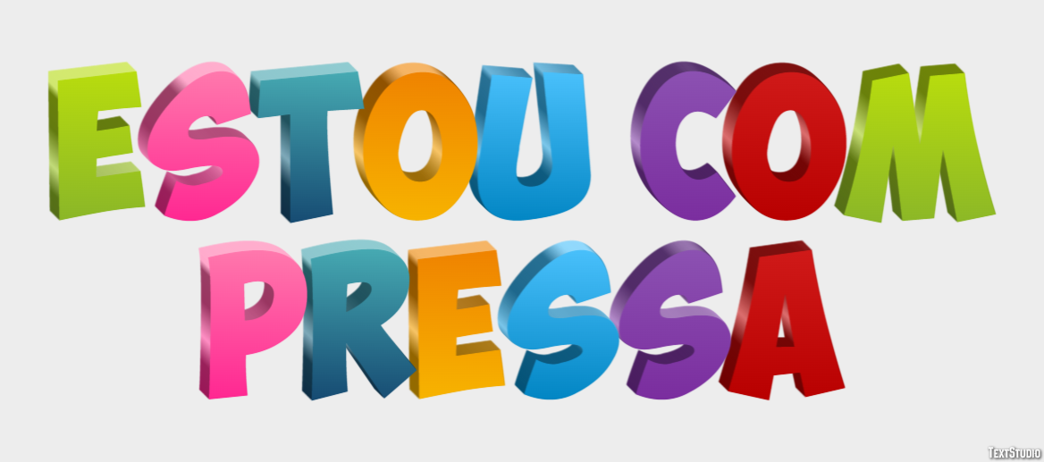 Estou com pressa Tekst Effect