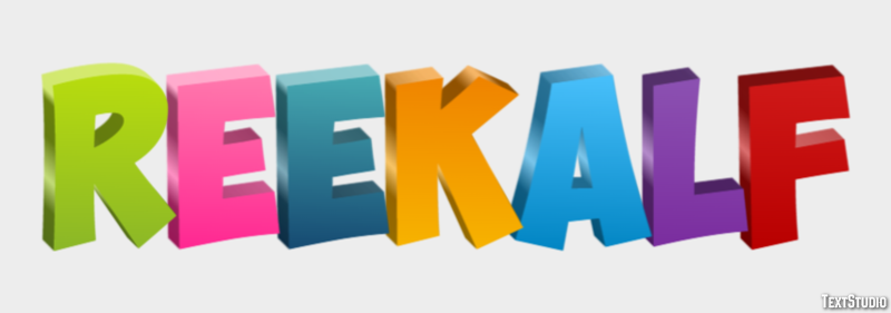 Reekalf Tekst effect