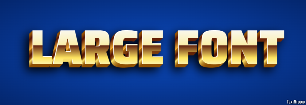 Large Font Text effect
