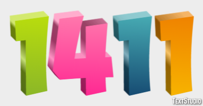 1411 Text effect