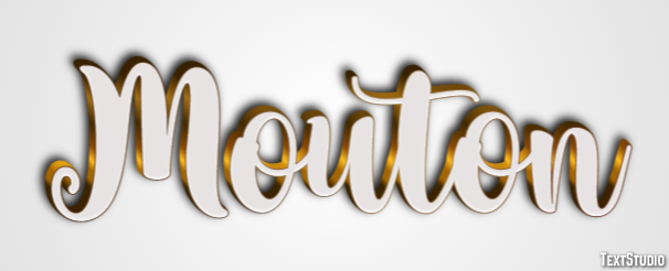 Mouton Efecto de texto