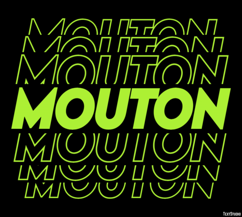 Mouton Efecto de texto