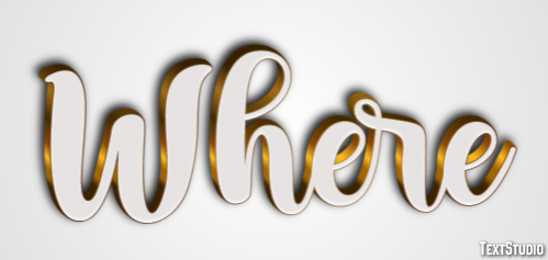 Where Efecto de Texto