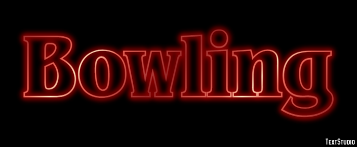 Bowling Efeito do texto