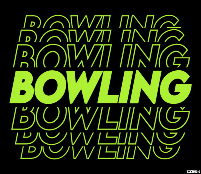 Bowling Efeito do texto