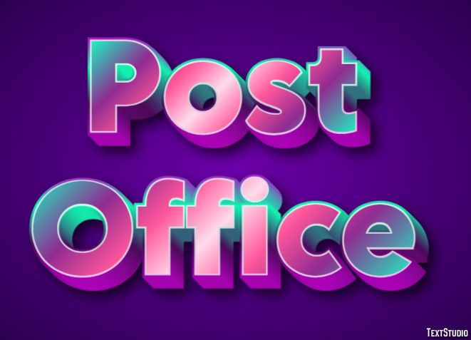 Post Office Effetto testo