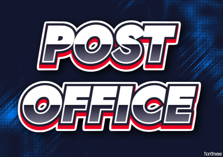 Post Office Effetto testo