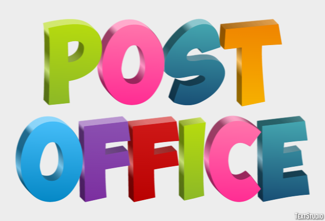 Post Office Effetto testo